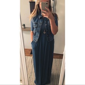 Blue maxi dress